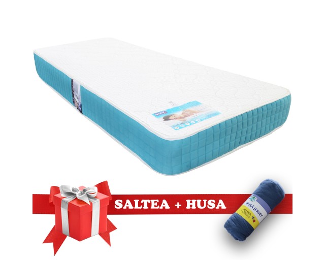 Set Saltea Memory Foam Saltex 900x1900 + Husa cu elastic